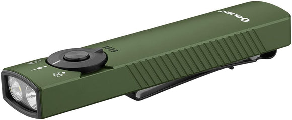 OLIGHT Arkfeld Pro Rechargeable EDC Flat Flashlight with Green Beam, UV and White
