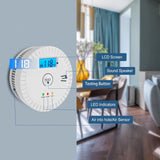 OLUNCLE Smoke and Carbon Monoxide Detector - Battery Powered Portable 2-in-1 Safety Alarm