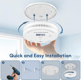 ABORNI 10-Year Battery Smoke and Carbon Monoxide Detector with Digital Display - 2-in-1 Safety Alarm