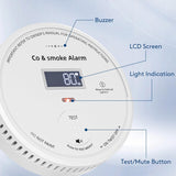 ABORNI 10-Year Battery Smoke and Carbon Monoxide Detector with Digital Display - 2-in-1 Safety Alarm