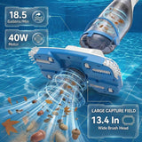 Consciot Cordless Rechargeable Inground Pool Vacuum with Telescopic Pole