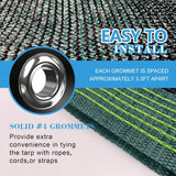 Blackish 6.5x10FT UV Resistant Mesh Tarp - Reinforced Greenhouse & Garden Cover
