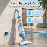 Consciot Cordless Rechargeable Inground Pool Vacuum with Telescopic Pole