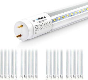 (20 Pack) Parmida LED T8 Light Tube, Type B, 4FT, 18W (40W Equivalent), 2200lm, UL