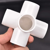 5-Way 1 inch PVC Fitting,Tee Pipe Fittings PVC Connectors - Build Heavy Duty Furniture Grade