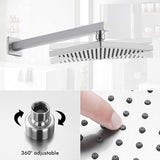 KES Shower System Shower Faucets Sets Complete Rain Shower Head with Handheld Shower Valve And Trim Kit Brushed Finish, XB6223-BN