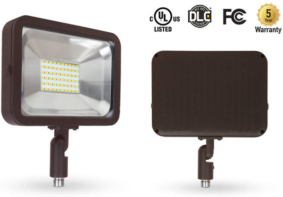 ASD LED 30W Floodlight with Knuckle Mount, Super Slim, Compact SMD Outdoor Landscape Waterproof