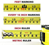 Benchmark HG Series 16 Foot Tape Measure - Measuring Tapes - 4 PACK - Bulk