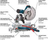 Bosch Power Tools GCM12SD - 15 Amp 12 in. Corded Dual-Bevel Sliding Glide Miter Saw