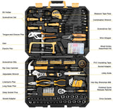 DEKOPRO 198 Piece Home Repair Tool Kit, General Household Hand Tool Set