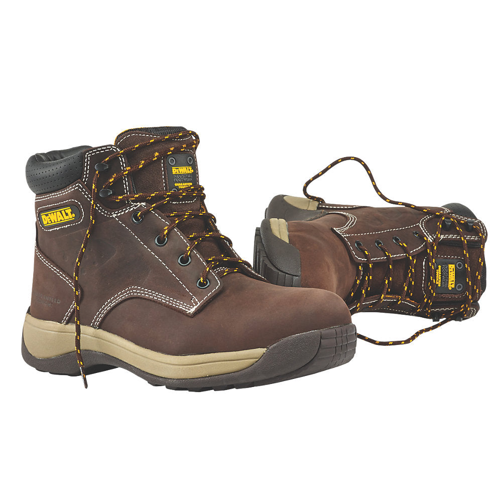 DEWALT BOLSTER SAFETY BOOTS BROWN SIZE 10 Pete s Tools Home Improvement