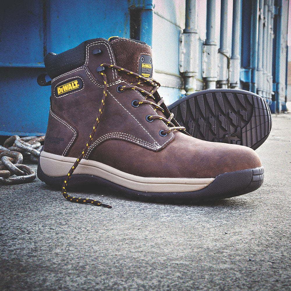 DEWALT BOLSTER SAFETY BOOTS BROWN SIZE 10 Pete s Tools Home Improvement