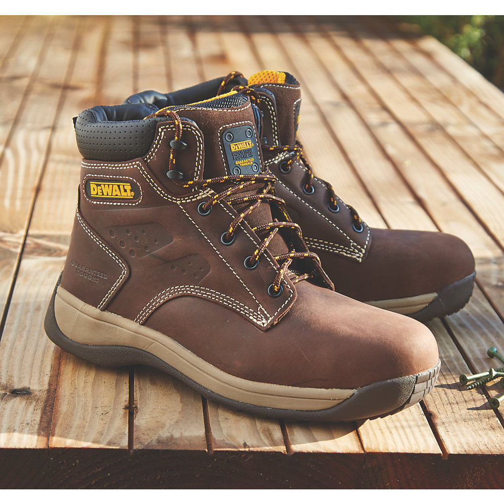 DEWALT BOLSTER SAFETY BOOTS BROWN SIZE 10 Pete s Tools Home Improvement