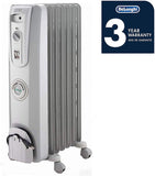 DeLonghi Oil-Filled Radiator Space Heater, Quiet 1500W, Adjustable Thermostat