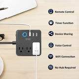 Gosund Smart Power Strip Work with Alexa Google Home,WiFi Outlets Surge Protector with 3 USB 3