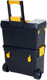 Heavy Duty Rolling Toolbox with Foldable Comfort Handle & Removable Top Storage
