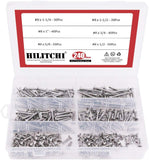 Hilitchi 240 Pcs 410 Stainless Steel Flat Head Phillips Self Drilling Screws Sheet Metal Tek Screws Assortment Kit, Modified Truss Head Self Driller