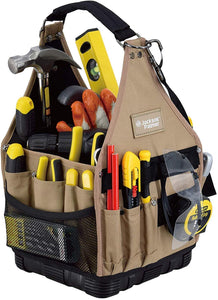 Jackson Palmer Medium 9" Tool Tote Carrier, 27 Pockets (Electrical and Maintenance Tool Bag)