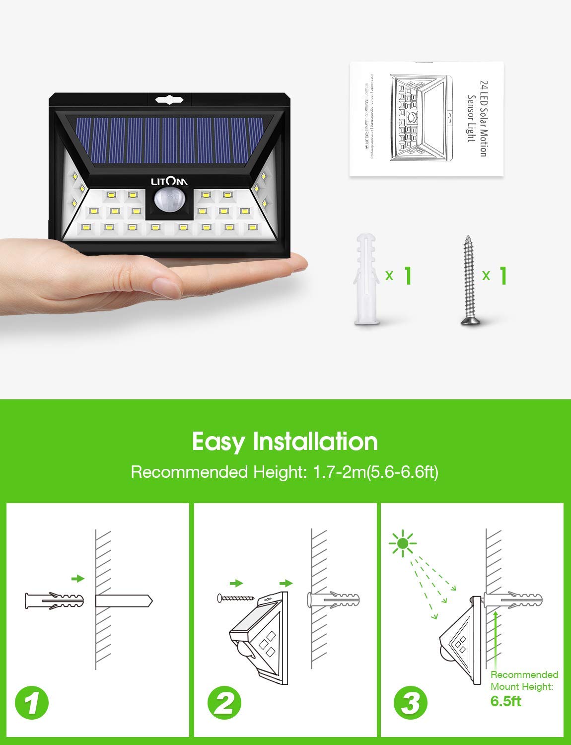 Litom motion sensor light manual on sale