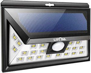 LITOM Original Solar Lights Outdoor, 3 Optional Modes Wireless Motion Sensor Light