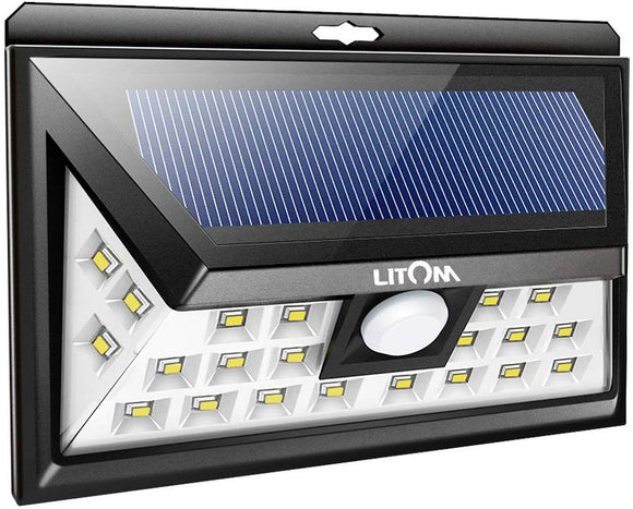 LITOM Original Solar Lights Outdoor, 3 Optional Modes Wireless Motion Sensor Light