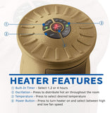 Lasko Designer Series Ceramic Space Heater-Features Oscillation, Remote, and Built-in Timer, Beige