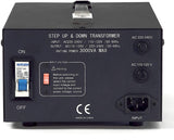 LiteFuze LT-3000 3000 Watt Voltage Converter Transformer - Step