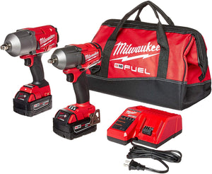 Milwaukee 2 PC M18 FUEL Auto Kit - 1/2" Impact Wrench and 3/8" Impact Wrench