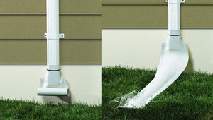 Pack of 4 Frost King Drain Away De46wh White Automatic Downspout Extender