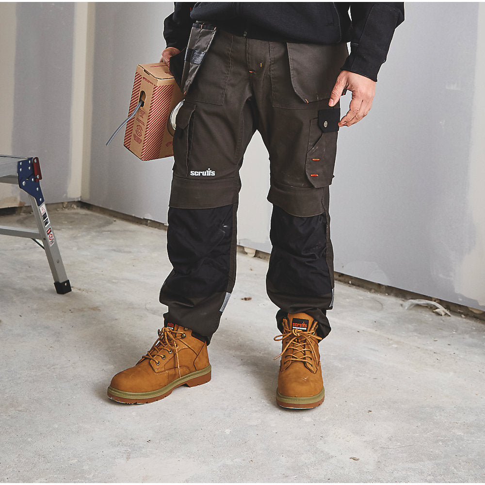 SCRUFFS TRADE STRETCH WORK TROUSERS GREY AND BLACK Pete s Tools Home Improvement