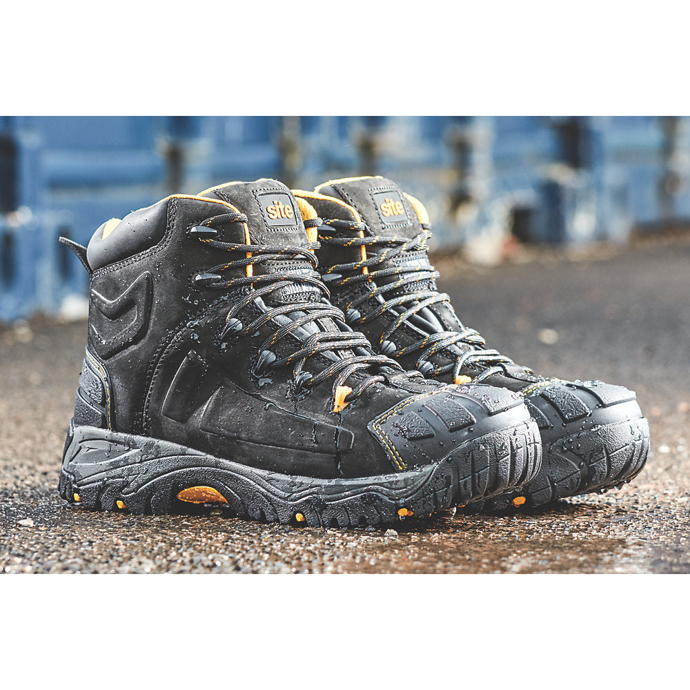 SITE FORTRESS SAFETY BOOTS BLACK SIZE 9 Pete s Tools Home Improvement