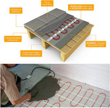Seal 120V Radiant Underfloor Heating System, Easy to Install Self-adhesive Heating