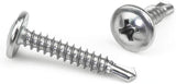 Sutemribor 270 Pieces 410 Stainless Steel Self Drilling Screws Set (#8 Wafer Head)