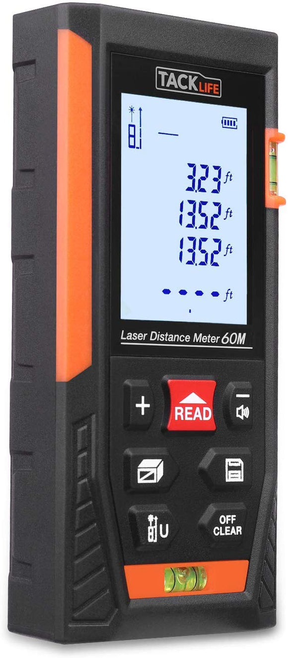 Tacklife HD60 Classic Laser Measure 196Ft M/In/Ft Mute Laser Distance