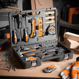 VonHaus 65 Piece Homeowners DIY Tool Kit - General Household Hand Tool Kit