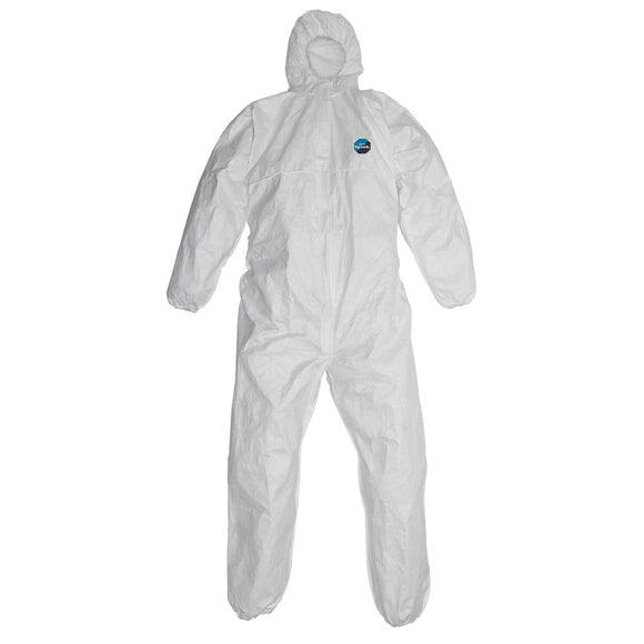 DUPONT TYVEK CLASSIC HOODED COVERALL WHITE X LARGE 42-46