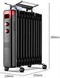 YLOVOW Heater Mini Oil Filled Radiator 2000w 11fin Small Plug in Portable Electric Heater